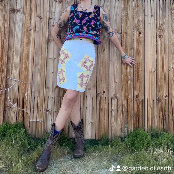 Handmade reversible western top - Picture 10 of 11